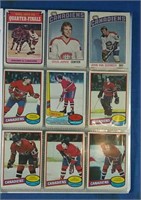 Vintage hockey cards of the Montreal Canadiens