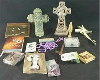 Catholic religious log books crucifix groceries