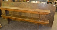 Very Large Farmhouse Folding Table & Benches