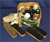 Lot Shoe Shine Brushes, Paste and Polish