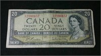 1954 Canada $20 bill