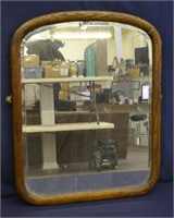 Antique Oak Framed Mirror