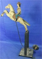 1950s handmade metal horse rocker