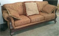 Quality Sofa with wood accents 78x34x36H