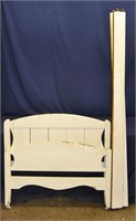 Vintage Wood Twin Size Bed Frame And Rails