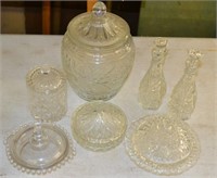 Lot Cut Glass & Crystal Covered Dishes & More
