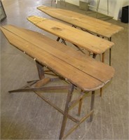 3 Antique Wooden Ironing Boards