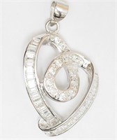 Sterling Silver Cubic Zirconia Pendant Retail