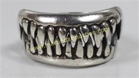 Sterling Silver Articulated Mouth w/ Teeth Ring