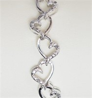 Sterling Silver Diamond Bracelet