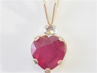 10Kt Yellow Gold Ruby Pendant