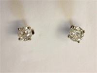 14kt White Gold Diamond Earrings