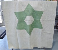 Vintage Hand Sewn Twin Size Quilt