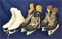 2 Pair Hockey & 1 Pair Figure Skates