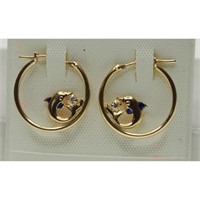 10kt Yellow Gold Cubic Zirconia Earrings