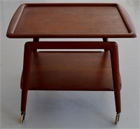 Mid Century Modern Teak  Tea / Bar Cart