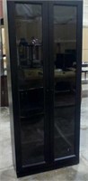 Cabinet with glass doors, Black