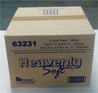 Heavenly Soft C fold towel, White