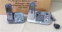 Box of phones - Panasonic, AT&T, RadioShack, Sony