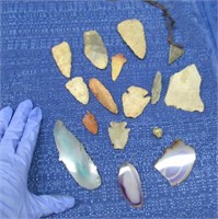 old arrowheads & small polished rocks
