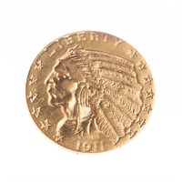 [US] 1911s $5 Indian Gold Half Eagle