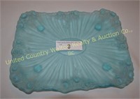 Tiffin Glass Dresser Tray - Blue