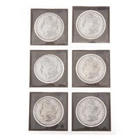 [US] Six 1885o Morgan Dollars