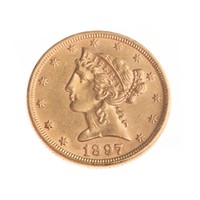 [US] 1897 $5 Coronet Gold Half Eagle