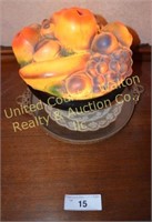 Tiffin Glass Fruit Bowl Lamp