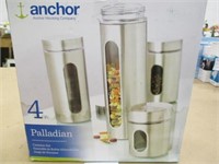 Anchor Hocking 4pc Palladian Canister Set