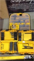 Three Dewalt tough case containers with screws