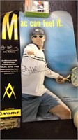Hand signed John McEnroe tennis poster, Measures