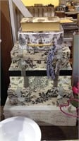 Six decorative boxes includes for French fabric