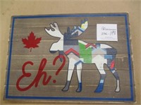 12"x17" Hanging Canadian Eh! Wooden Sign