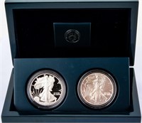 Coin 1999 2 Piece Silver Eagle Boxed Set .999 Silv