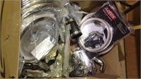 Large box lot of plumbing items including two