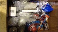 Box lot of plumbing items including 4 toilet