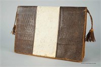Handmade leather briefcase or portfolio