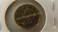 1852 GOLD $1.00 ONE DOLLAR COIN