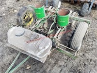 JD 2 Row  Planter w/Fimco sprayer tank