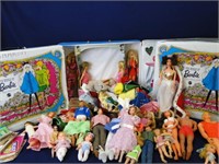 3 Large Vintage Barbie Doll Suitcases w/Contents