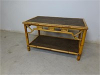Wicker and Bamboo Table