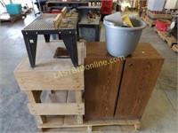 ROUTER TABLE ON STAND, CABINET, NEW TROWELS ++