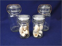 Ball Canning Jars with Glass Dome Lids  4 items