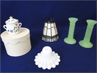 Candle Holders and Shade - 6 items