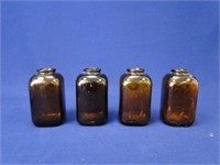 Snuff Bottles Brown Glass - 4 items