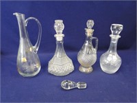 Liquor Decanters  with Glass Stoppers - 4 items