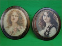 Victorian Oval Wooden Plaques -2 items