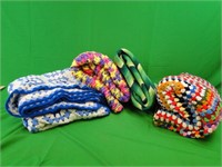 Colorful Crochet Throws 4 items