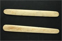Two 19th Century Whale Bone Sailing Implements,